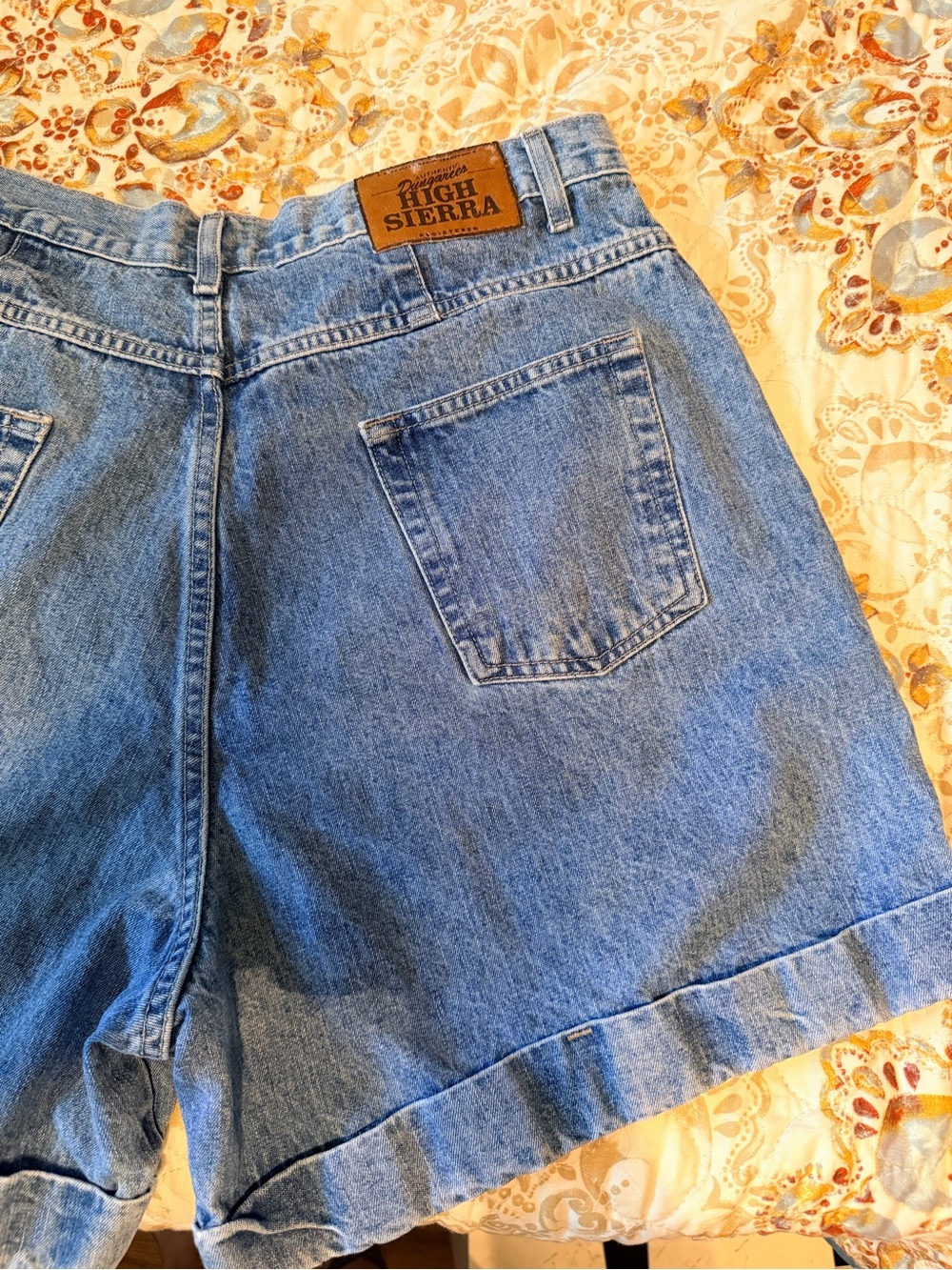 High Sierra Light Blue Denim Jean Shorts with Rolled Hem